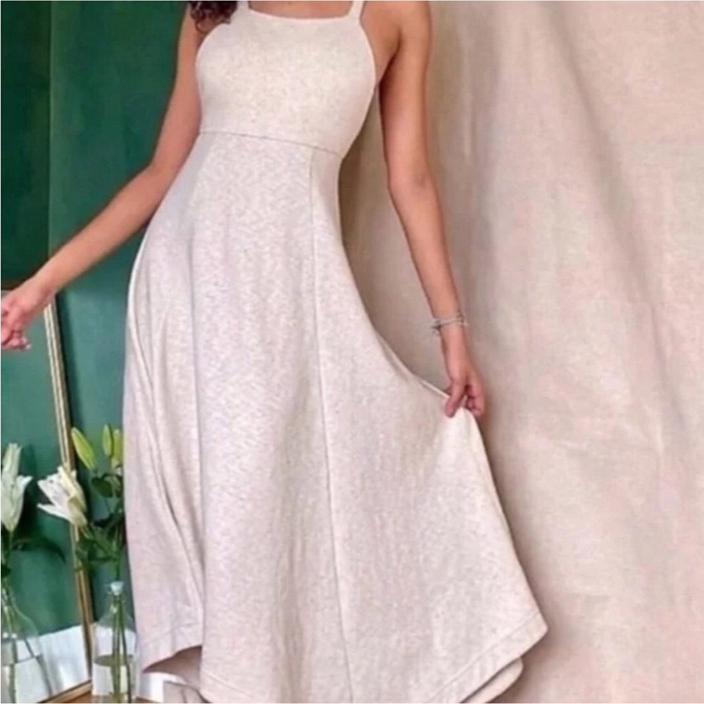 NWT Free People FP Beach Stay Salty Midi Maxi Dress in Oatmeal size XS.